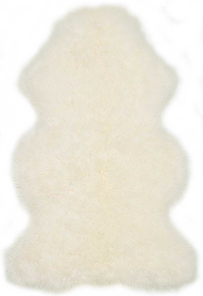 Narma paklājs no dabīgām aitādām Merino M, baltā krāsā - dažādi izmēri цена и информация | Paklāji | 220.lv