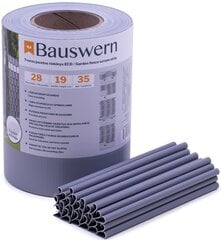 Комплект ленты для забора Bauswern Eco 35x0,19 м (450 г / м²) + 28 зажимов Светло-серый цена и информация | Заборы и принадлежности к ним | 220.lv