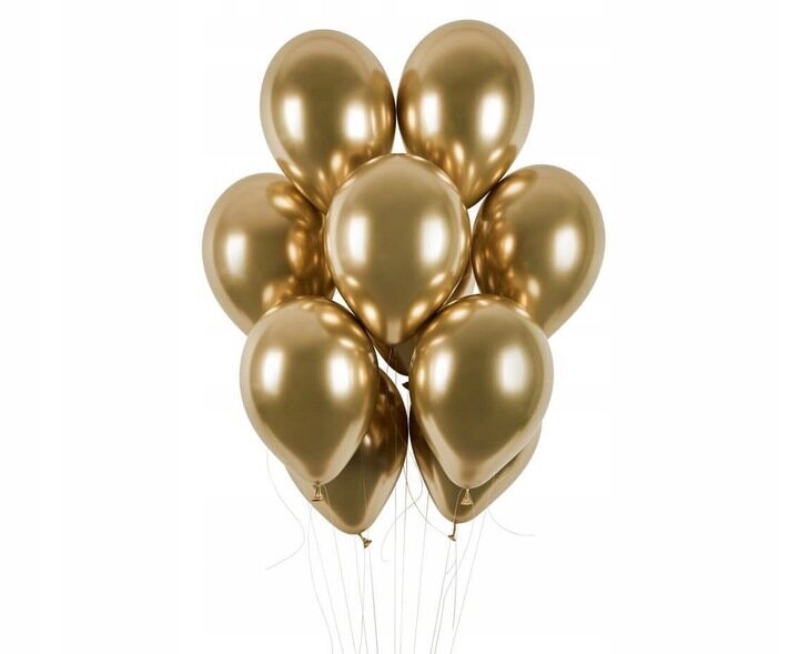 Folija zelta baloni, 50 gab. цена и информация | Svētku dekorācijas | 220.lv