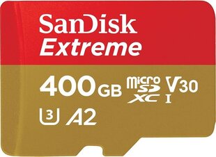 SanDisk Extreme microSDXC 400GB 160/90 MB/s V30 A2 (SDSQXA1-400G-GN6MA) цена и информация | Карты памяти для фотоаппаратов | 220.lv