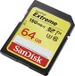 SanDisk atmiņas karte SDXC 64GB Extreme Video V30 U3 цена и информация | Atmiņas kartes fotokamerām | 220.lv