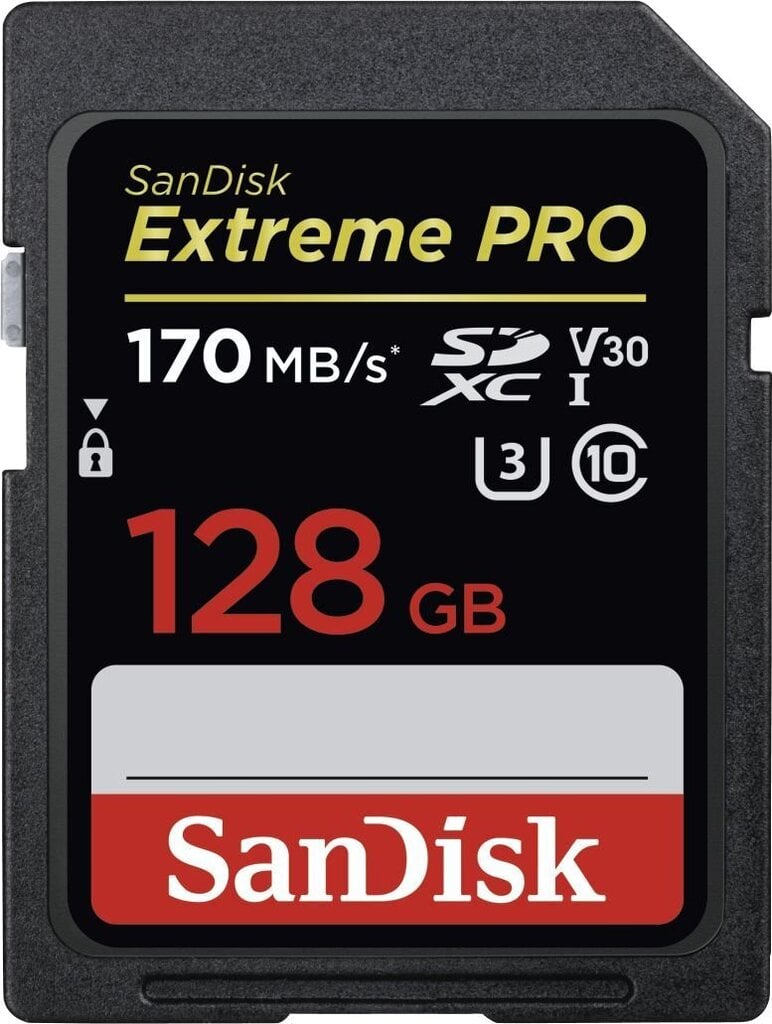SanDisk atmiņas karte SDXC 128GB Extreme Pro V30 U3 цена и информация | Atmiņas kartes fotokamerām | 220.lv