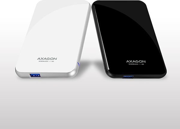 AXAGON EE25-S6 USB3.0 - SATA 6G 2.5 External SCREWLESS Box, White cena un informācija | Komponentu piederumi | 220.lv