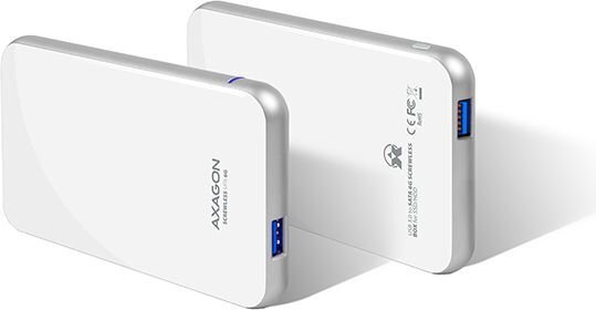 AXAGON EE25-S6 USB3.0 - SATA 6G 2.5 External SCREWLESS Box, White cena un informācija | Komponentu piederumi | 220.lv