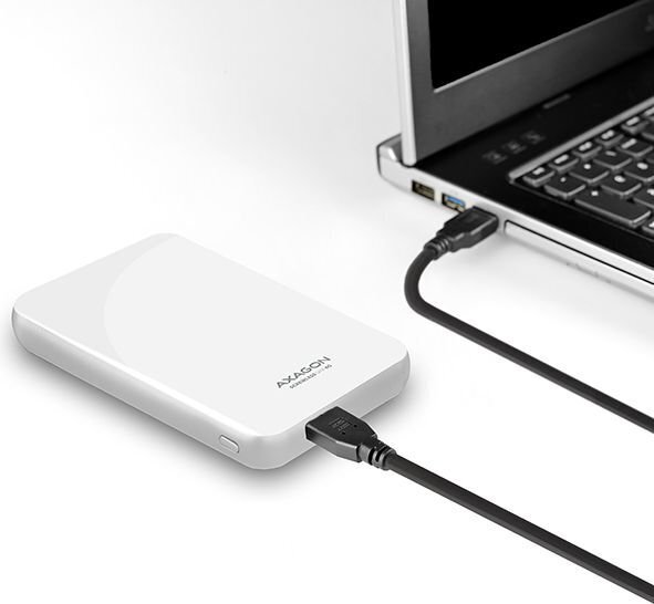 AXAGON EE25-S6 USB3.0 - SATA 6G 2.5 External SCREWLESS Box, White cena un informācija | Komponentu piederumi | 220.lv