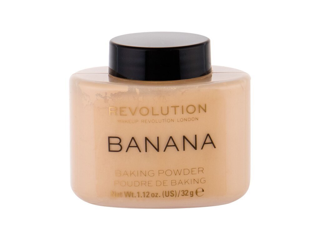 Makeup Revolution London Baking Powder pūderis 32 g, Banana cena un informācija | Grima bāzes, tonālie krēmi, pūderi | 220.lv