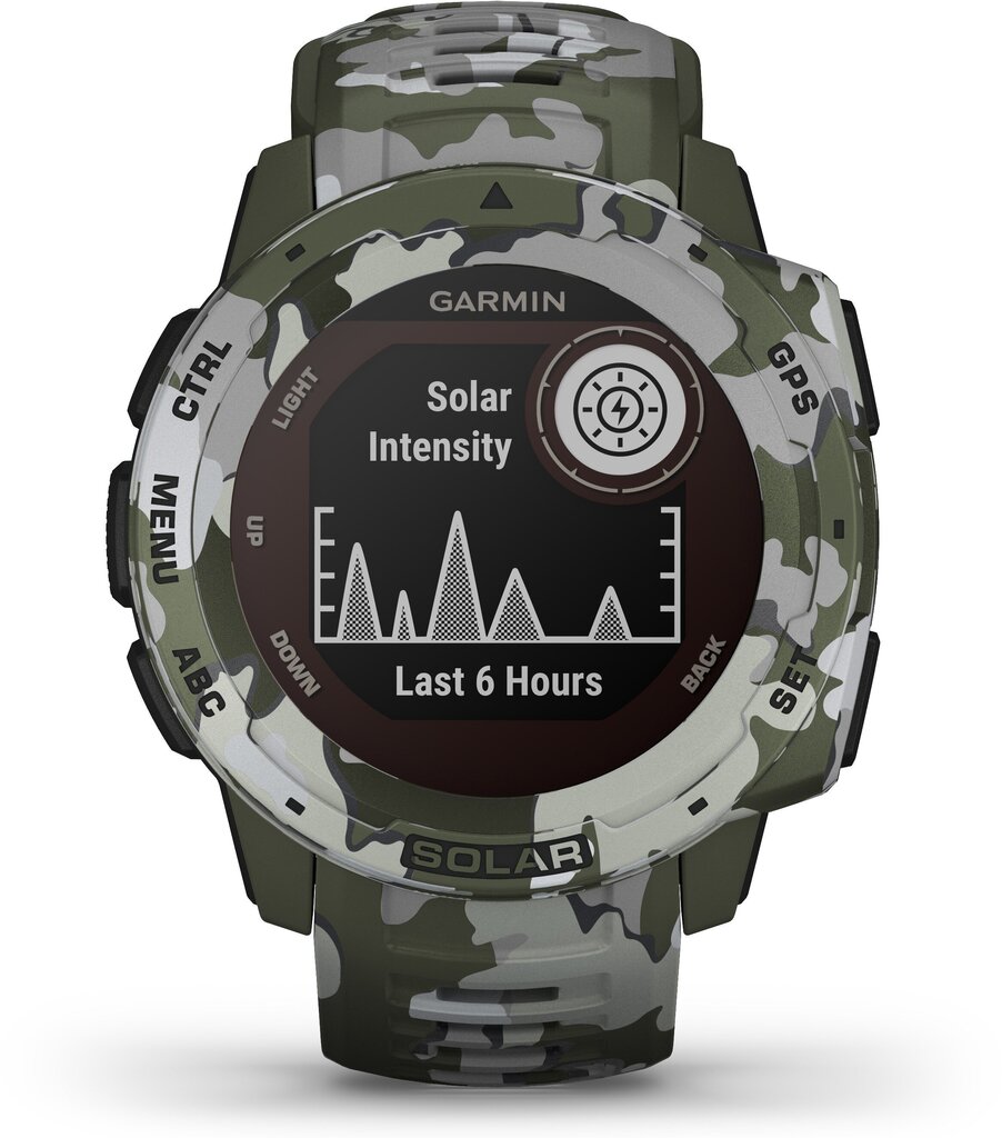 Garmin Instinct® Solar Camo Lichen Camo cena un informācija | Viedpulksteņi (smartwatch) | 220.lv