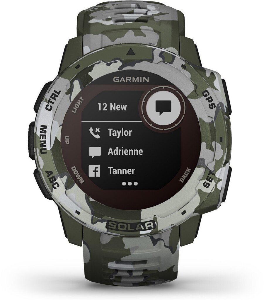 Garmin Instinct® Solar Camo Lichen Camo cena un informācija | Viedpulksteņi (smartwatch) | 220.lv