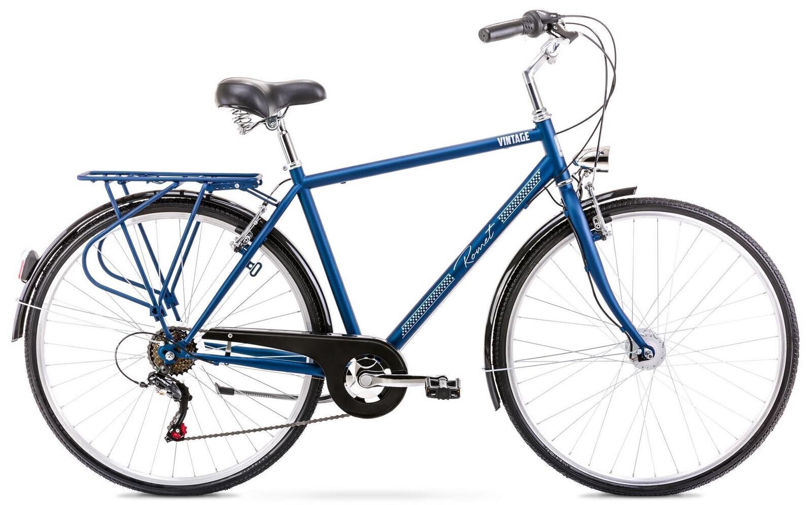Pilsētas velosipēds Romet Vintage M 28" 2021, tumši zils cena un informācija | Velosipēdi | 220.lv