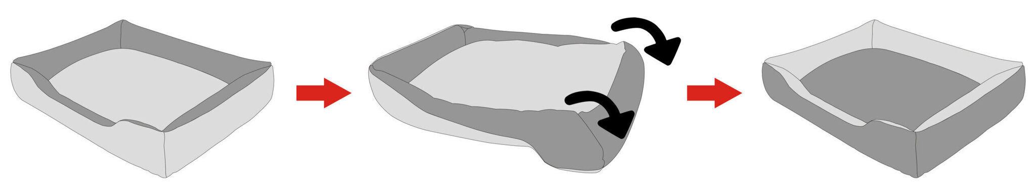 Hobbydog divpusēja guļvieta Double Graphite/Black, XL, 84x65 cm цена и информация | Suņu gultas, spilveni, būdas | 220.lv