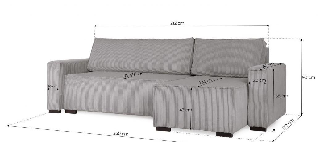 Universāls stūra dīvāns Smart, gaiši zils cena un informācija | Stūra dīvāni | 220.lv