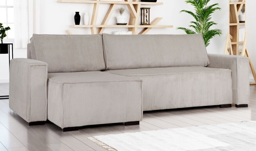Universāls stūra dīvāns Smart, smilšu krāsas cena un informācija | Stūra dīvāni | 220.lv
