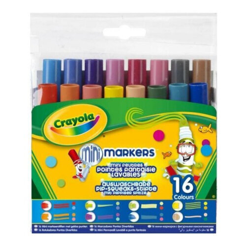 CRAYOLA 16 Pipsqueaks Trakie uzgaļi cena un informācija | Rakstāmpiederumi | 220.lv