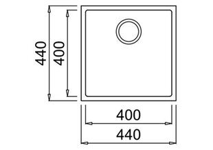 TEKA Раковина подвесная SQUARE 40.40 TG серая цена и информация | Раковины на кухню | 220.lv