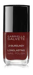 Gabriella Salvete Longlasting Enamel nagu laka 11 ml, 21 Burgundy cena un informācija | Nagu lakas, stiprinātāji | 220.lv