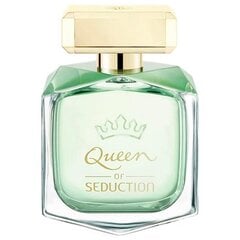 <p>Queen of Seduction от Antonio Banderas — это цветочно-водный аромат для женщин. Он был запущен в 2016 году. Приятный для приятных дней. В голове встречаются водные тона, малина и грейпфрут. В сердце - жасмин, пион, розовый перец и ирис. В его базе пион, розовый перец и ирис.</p>
 цена и информация | Женские духи | 220.lv