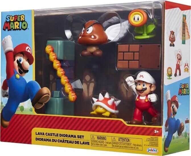 SUPER MARIO Diorāmas komplekts Lavas pils cena un informācija | Rotaļlietas zēniem | 220.lv