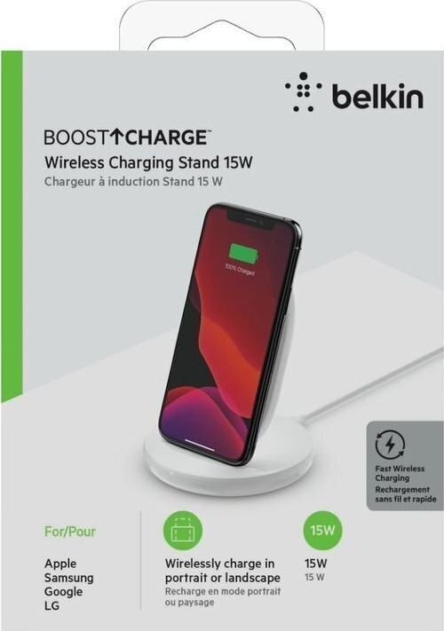 Belkin Wireless Charging Stand with PSU цена и информация | Lādētāji un adapteri | 220.lv