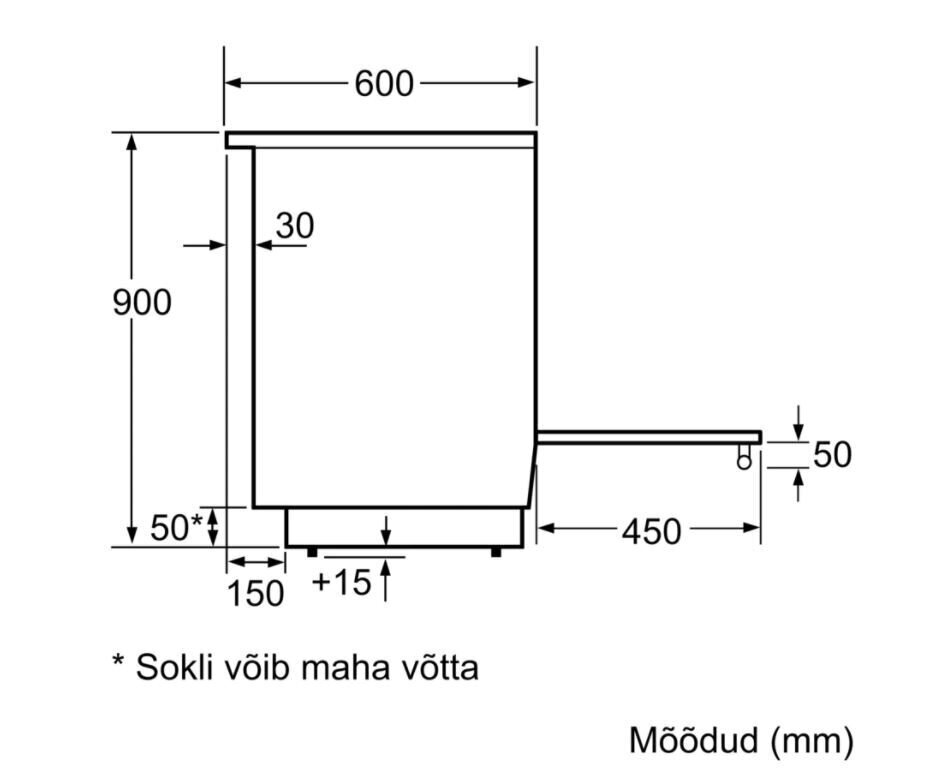 Bosch HLN39A060U indukcijas plīts, 60 cm цена и информация | Elektriskās plītis | 220.lv