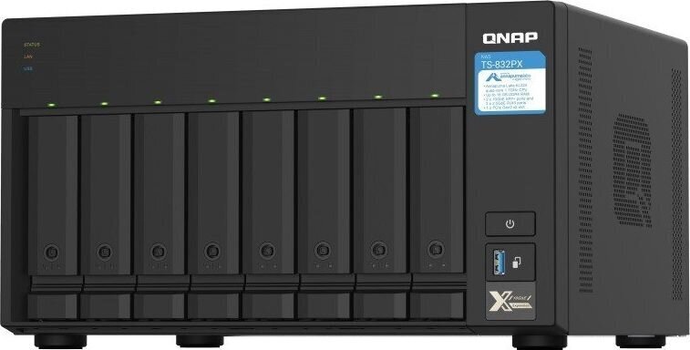 NAS STORAGE TOWER 8BAY/NO HDD TS-832PX-4G QNAP cena un informācija | Ārējie cietie diski | 220.lv