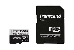 MEMORY MICRO SDXC 256GB W/A/UHS-I TS256GUSD340S TRANSCEND cena un informācija | Atmiņas kartes mobilajiem telefoniem | 220.lv