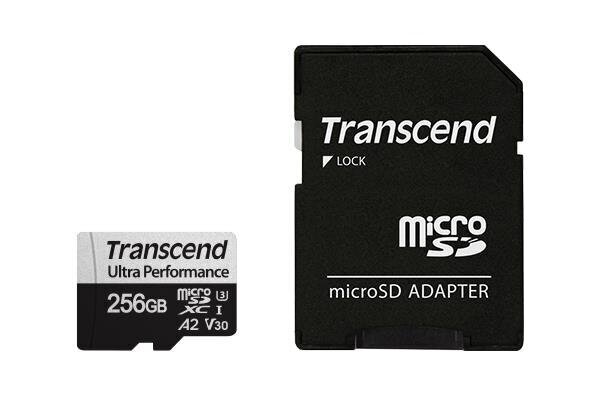 MEMORY MICRO SDXC 256GB W/A/UHS-I TS256GUSD340S TRANSCEND цена и информация | Atmiņas kartes mobilajiem telefoniem | 220.lv