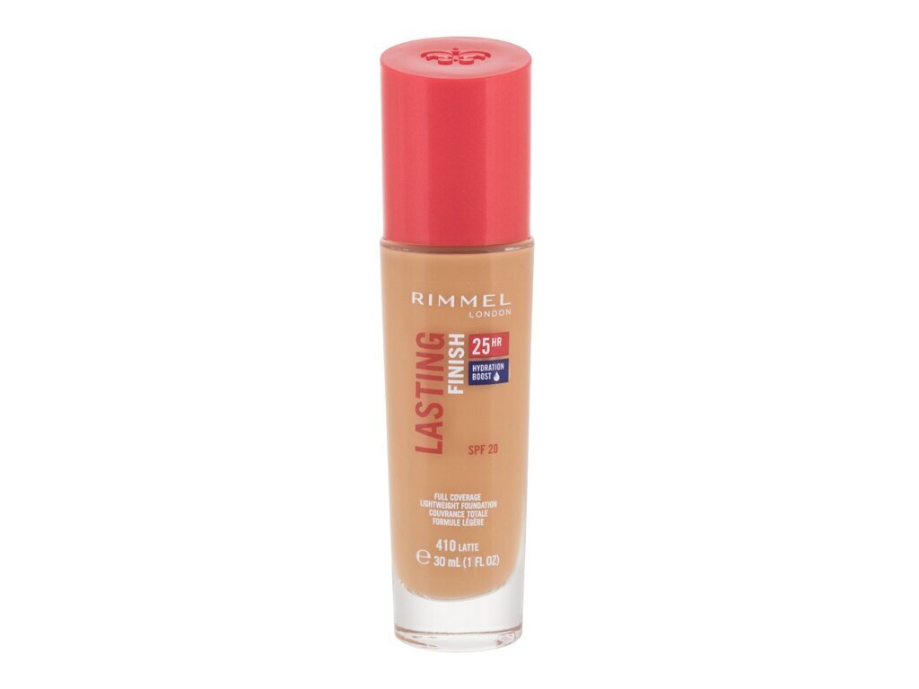 Rimmel London Lasting Finish 25H tonālais krēms 30 ml, 410 Latte цена и информация | Grima bāzes, tonālie krēmi, pūderi | 220.lv