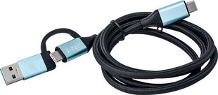 Kabelis USB C i-Tec C31USBCACBL USB C Zils Melns cena un informācija | Kabeļi un vadi | 220.lv