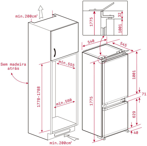 Teka CI3330NF, iebūvējamais NoFrost ledusskapis, 178 cm cena