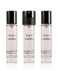 Chanel Bleu de Chanel Pour Homme EDT dāvanu komplekts vīriešiem 3 x 20 ml cena un informācija | Chanel Smaržas, kosmētika | 220.lv