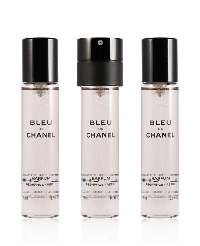Позвольте 100% оригинальным Женская парфюмерия Bleu Chanel EDP (3 x 20 ml)  удивить вас и создайте женственный образ, используя эти эксклюзивные  женские духи с уникальным, индивидуальным ароматом. Откройте для себя 100%  оригинальные