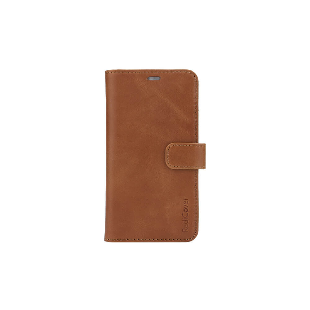 RadiCover - Radiationprotected Mobilewallet Leather iPhone 12 5,4 2in1 Magnetcover - Brown cena un informācija | Telefonu vāciņi, maciņi | 220.lv