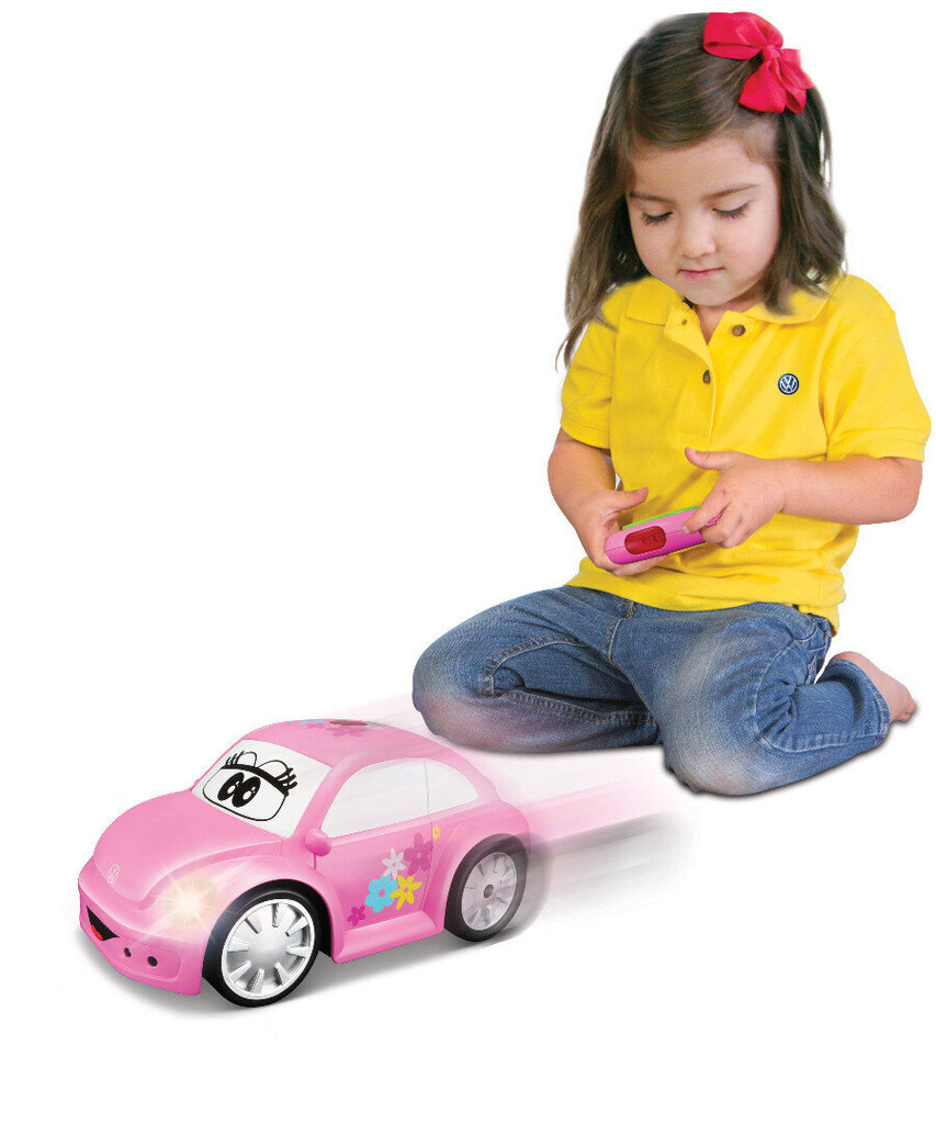 BB JUNIOR RC car Volkswagen Easy Play, pink, 16-92003 cena un informācija | Rotaļlietas zīdaiņiem | 220.lv