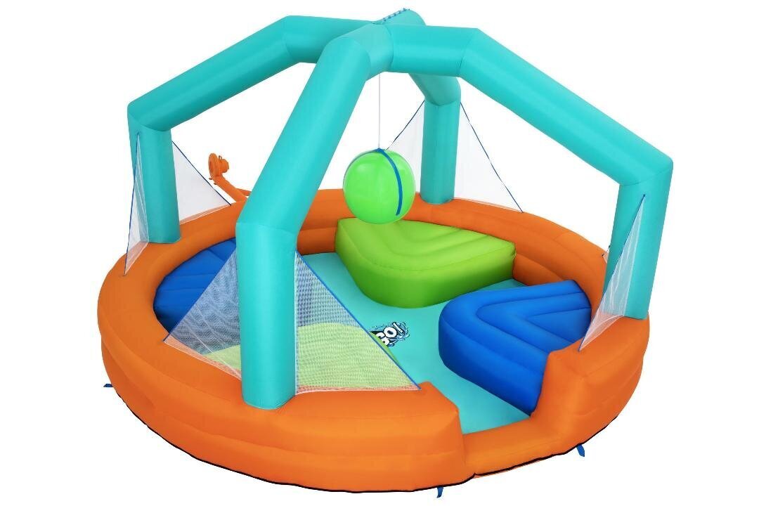 BESTWAY piepūšamā atrakcija Dodge & Drench Water Park, 4.5m x 4.5m x 2.68m, 53383 cena un informācija | Baseini | 220.lv