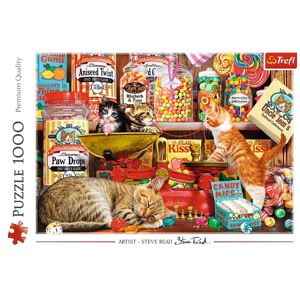 TREFL Puzle 1000 Kaķu saldumi cena un informācija | Puzles, 3D puzles | 220.lv