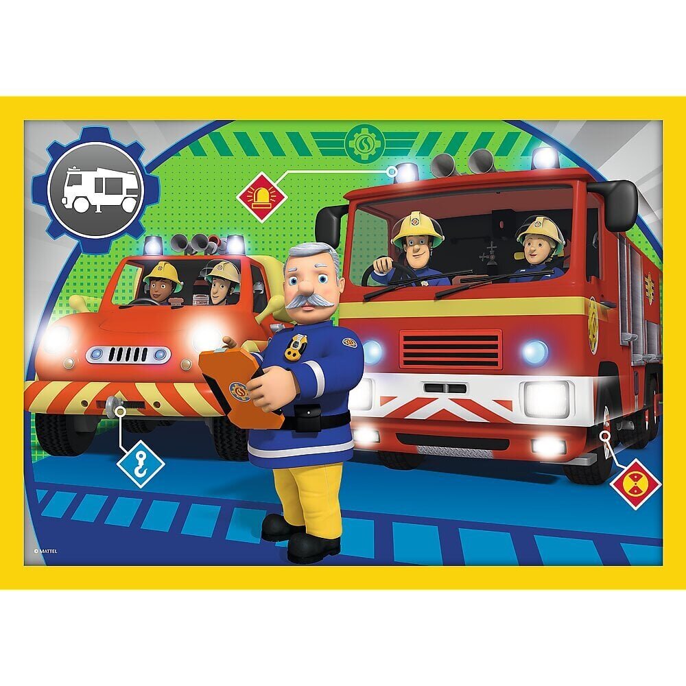 Puzle Trefl Fireman Sam, 4 in 1 цена и информация | Puzles, 3D puzles | 220.lv