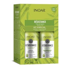 Matu stiprināšanas līdzekļu komplekts INOAR Resistance Fibra de Bambu Duo Kit: šampūns 250 ml + kondicionieris 250 ml cena un informācija | Šampūni | 220.lv