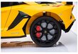 Divvietīgs bērnu elektromobilis Lamborghini Aventador, dzeltens цена и информация | Bērnu elektroauto | 220.lv