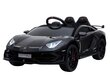 Divvietīgs bērnu elektromobilis Lamborghini Aventador, melns cena un informācija | Bērnu elektroauto | 220.lv