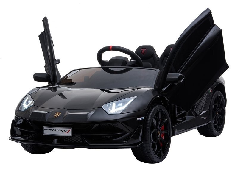Divvietīgs bērnu elektromobilis Lamborghini Aventador, melns cena un informācija | Bērnu elektroauto | 220.lv