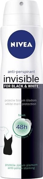 Nivea Black&White Invisible Fresh izsmidzināmais dezodorants 250 ml цена и информация | Dezodoranti | 220.lv