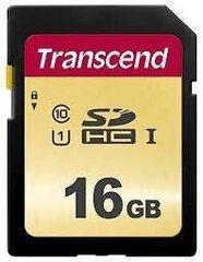 MEMORY SDHC 16GB UHS-I/C10 TS16GSDC500S TRANSCEND cena un informācija | Transcend Mobilie telefoni, planšetdatori, Foto | 220.lv