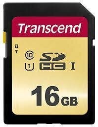 MEMORY SDHC 16GB UHS-I/C10 TS16GSDC500S TRANSCEND цена и информация | Atmiņas kartes fotokamerām | 220.lv