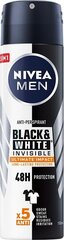 Nivea Men Black&White Invisible Ultimate Impact izsmidzināmais dezodorants vīriešiem 150 ml cena un informācija | Nivea Smaržas, kosmētika | 220.lv