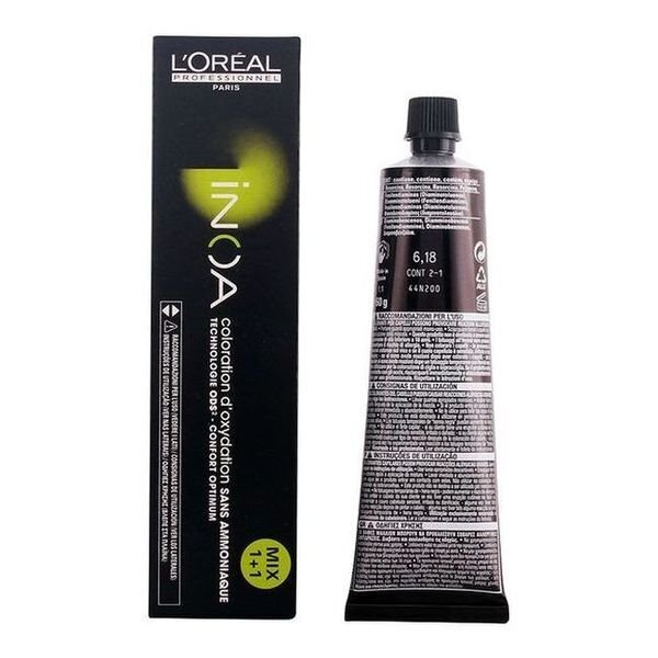 Matu krāsa L'Oreal iNOA 6.18, 60 ml cena un informācija | Matu krāsas | 220.lv