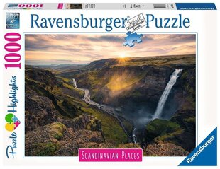 Puzle Scandinavian Haifoss Iceland, 1000 d. cena un informācija | Puzles, 3D puzles | 220.lv