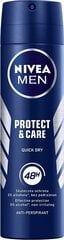 Спрей-антиперспирант Nivea Men Protect and Care, 250 мл цена и информация | Дезодоранты | 220.lv