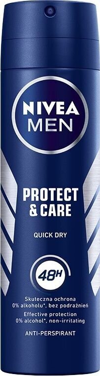 Nivea Men Protect & Care izsmidzināmais dezodorants vīriešiem 250 ml цена и информация | Dezodoranti | 220.lv