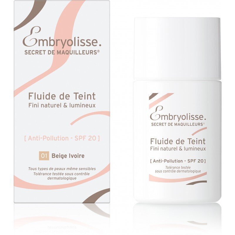 Embryolisse Secret De Maquilleurs Fluide De Teint tonālais krēms 30 ml, 01 Ivory Beige cena un informācija | Grima bāzes, tonālie krēmi, pūderi | 220.lv