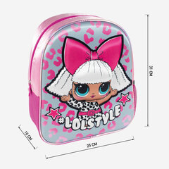 LOL - bērnu mugursoma 3d, rozā цена и информация | Школьные рюкзаки, спортивные сумки | 220.lv